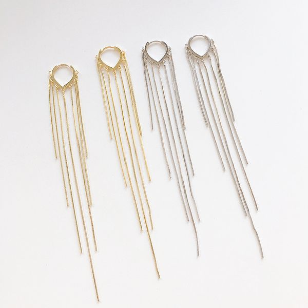 

trendy fashion love heart long chain tassel dangle earrings for women fashion party jewelry gifts wholesale s-e1072, Silver