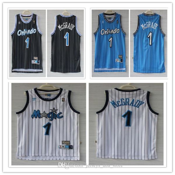 

orlando magic men #1 tracy mcgrady 1994-95 city nba hardwood classics basketball jersey online, Black;red