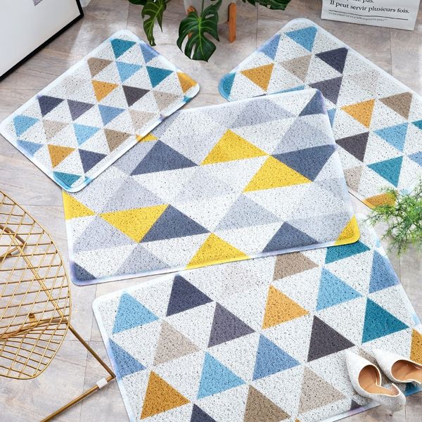 

geometric pvc entrance anti-skid floor non-slip non-slip household toilet kitchen entrance mat door mat