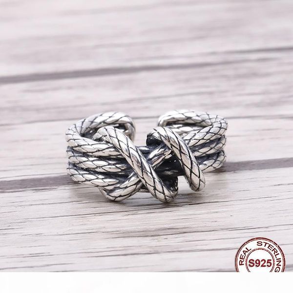 

925 sterling silver ring male japanese and korean personality tide retro hipster woven net red single opening 2019 new hot