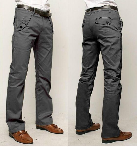 

2020 autumn and winter new style suit pants medium waist solid color versatile men casual trousers, Blue