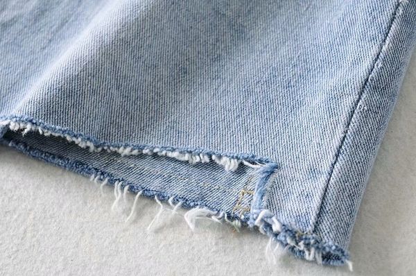 

pye7r lxqq-cm030 2020 new high waist irregular burr hole over lxqq-cm030 2020 new high waist skirt denim skirt irregular burr hole denim ove, Black