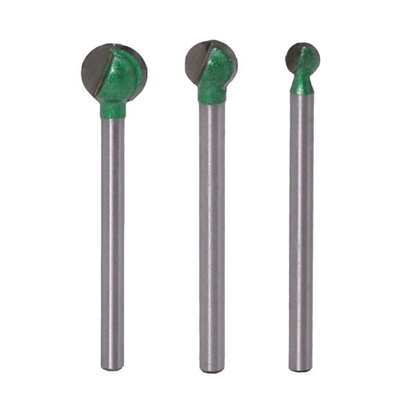 

3mm shank woodworking ball cutter router bits