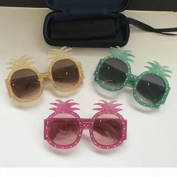 

limited edition sunglasses 0150 specially designed style pineapple shape frame popular protection sunglasses fashion summer style for women, White;black