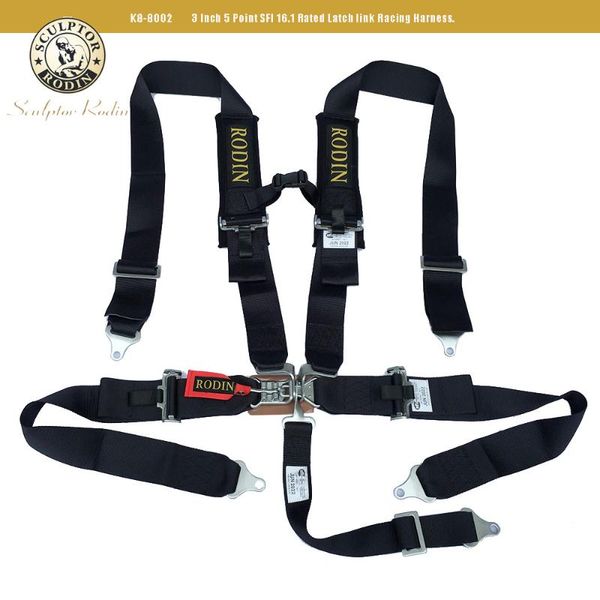 

3 inch 5 point sfi 16.1 rated latch link car auto racing sport seat belt safety racing harness