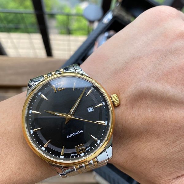 

men watches automatic movement 41*12mm mineral strengthened glass 316l stainless steel watchcase special watch exquisite gift for men, Slivery;brown