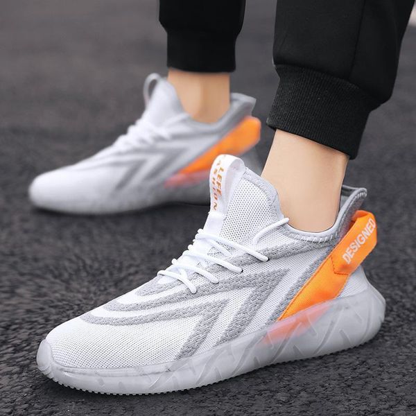 

transparent bottom coconut shoes 2020 new sports and leisure running mesh increased men's shoes