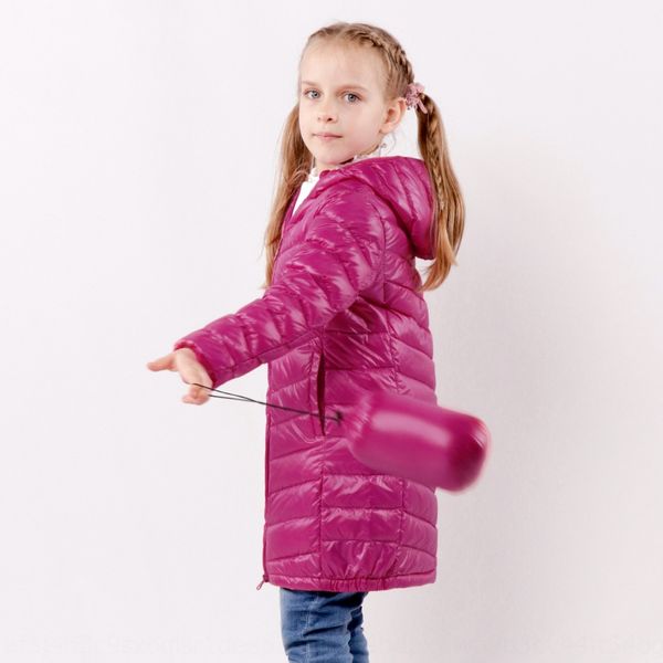 

2020 new korean down style thin down jacket for boys and girls mid-length long sleeve hooded jacket, Blue;gray