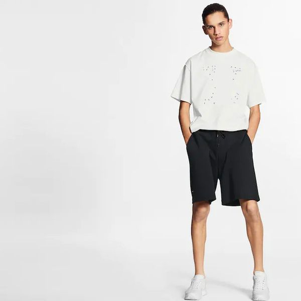 

20ss french streetwear style t shirt summer letter embroiery tees women couple active fashion short sleeve high quality, White;black