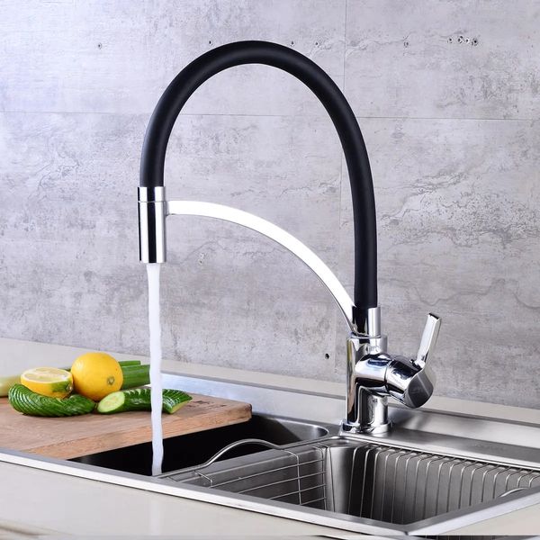 

all copper kitchen sink faucet 360Â° rotation one hole basin mixer water tap