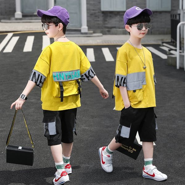 

xcrli boys' and boys' suit clothing children's clothing 2020 new summer style summer handsome casual korean style fashionable