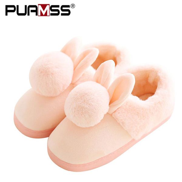 

women shoes pink slippers women and men cotton slippers in winter house lovely indoor pregnant woman, Black