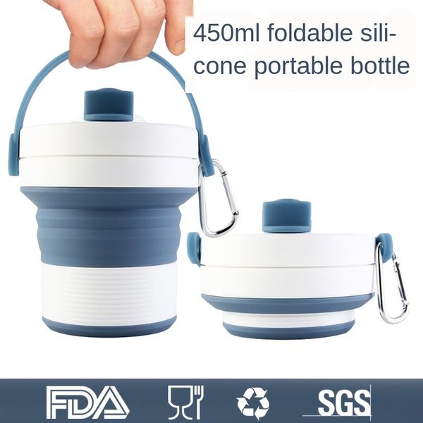 

creative folding coffee outdoor sports silicone water outdoor sports water travel portable silicone retractable cup portable cup