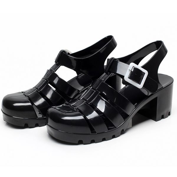 

sandals women fashion arrival summer high heels pu platform girl shoes breathable casual roman style, Black