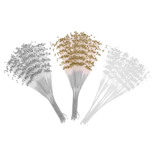 

3pcs 60 stems pearl bead spray diy bridal wedding craft bouquet decoration