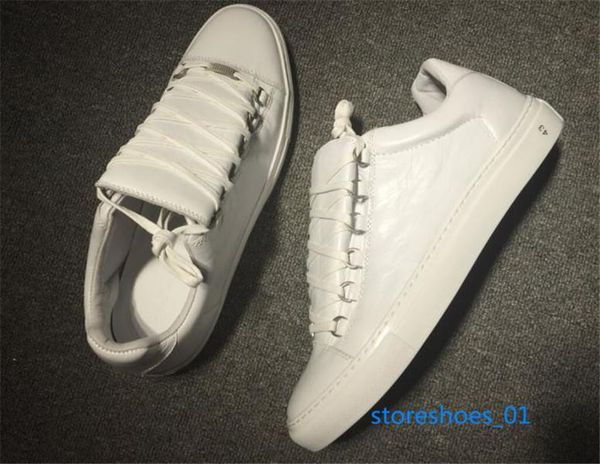

wholesale new xshfbcl style causal shoe man white red wrinkled low cut sneaker fashion arena designer shoes drop shipping size 38-45, Black;red