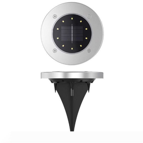 

waterproof outdoor solar underground light 8 leds stainless steel solar buried floor light outdoor garden path ground light
