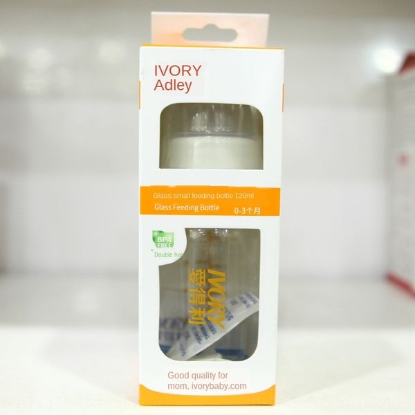 

adeli a23 baby glass small 120ml straight body standard caliber neonatal leak-proof milk bottle milk storage bottle