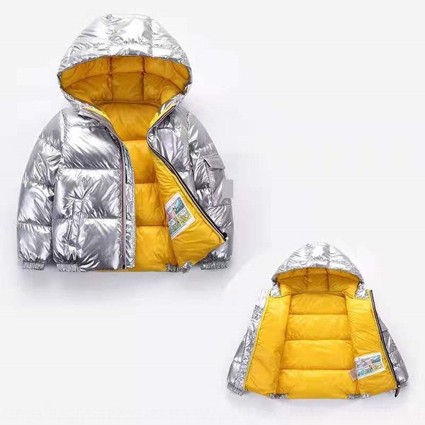 

2020 winter new down jacket men's and women's clothing and down jacket children's children's coatbread silver thickened, Blue;gray