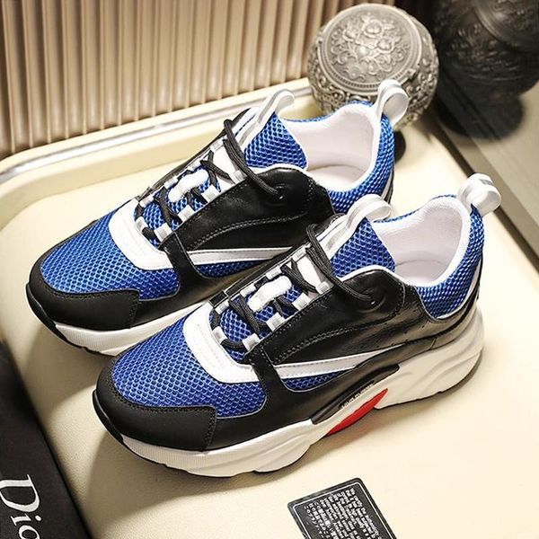 

comfortable mens shoes b22 canvas and calfskin sneaker autumn and winter lace -up men shoes casual outdoor walking soft footwears drop ship, Black