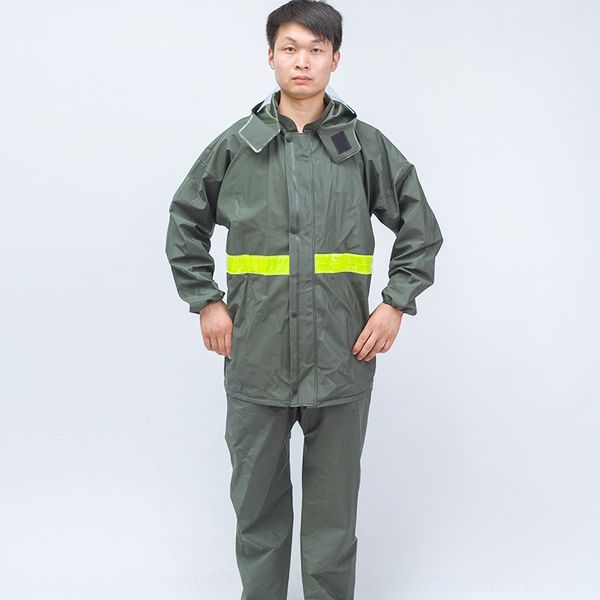 

0cncd army green cloth set split safety reflective army green cloth raincoat set knitted fabric knitted fabric split safety refl, Red;brown