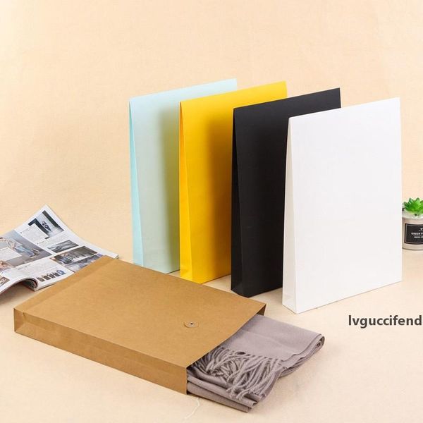 

large kraft paper bag clothing packing bag packaging t-shirt short sleeve color file bag factory wholesale lx2630