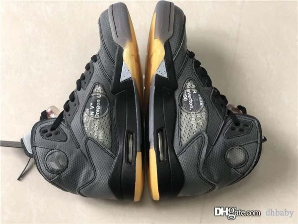 

jumpman off air white 5 men basketball shoes black muslin textile mesh upper 3m reflective retro sports sneakers ct8480-001 with box