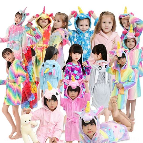 

new children's flannel tianma cartoon animal hoodie cardigan family clothes enlarged hoodie bathrobe bathrobe, Blue;red