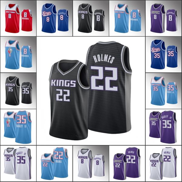 

men sacramento kings basketball jersey marvin bagley iii bogdan bogdanovic richaun holmes nba 2019-20 jerseys, Black