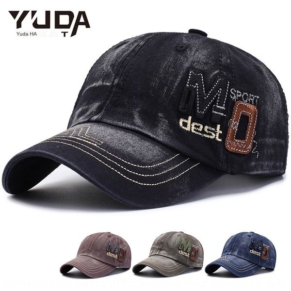 

season 2019 new outdoor sports baseball cap denim baseball cap outdoor sports sun hat korean embroidery letter hat, Blue;gray