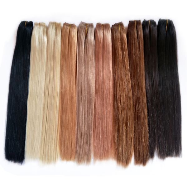 Pacotes de cabelo humano dhgate Cabelo virgem alinhado com cutícula Atacadistas Brasileiro Indiano Malaio Peruano Liso Remy Hair 20 Cores Disponíveis