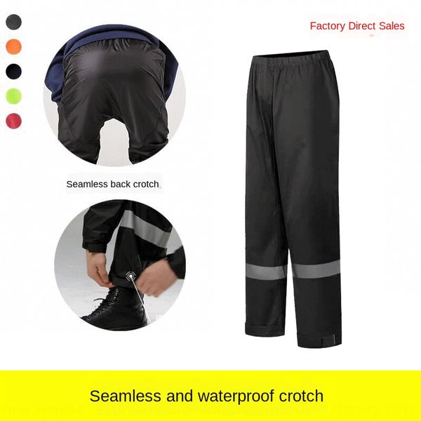 

rain waterproof men's single piece female men's half-body double-layer waterproof fishing riding rain pants single pants, Red;brown