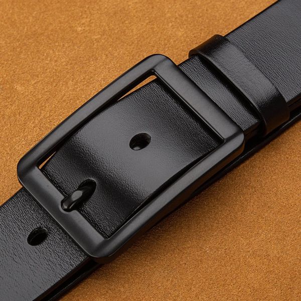 

layer cowhide men's leather pure leather lengthened large size fat wide belt belt japanese character needle buckle black buckle, Black;brown