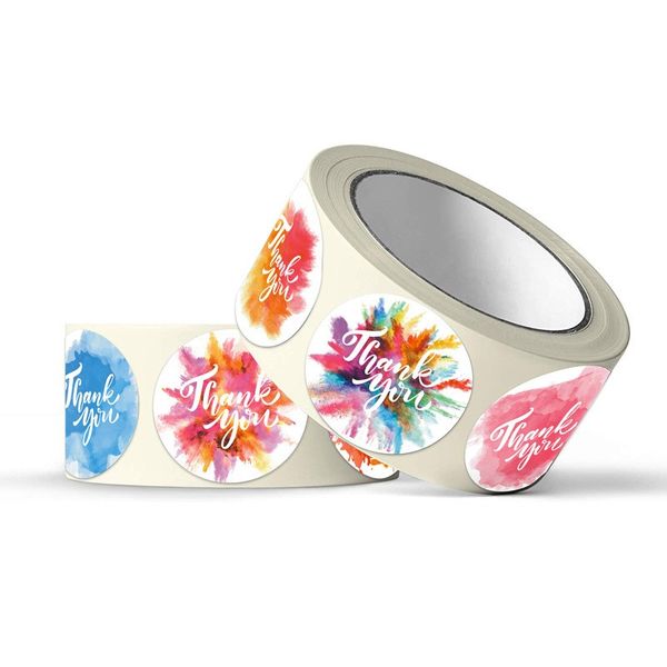 

floral self adhesive thank you stickers seal label envelope sticker business gift invitation bottle decorate multi purpose 4sh d2