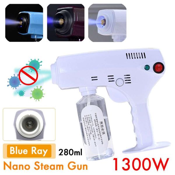 

220v50hz 1300w 280ml disinfection blue light nano steam gun hair spray machine ultra fine aerosol water mist trigger sprayer