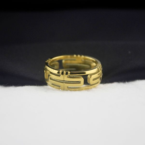 

mens hollow rings bohemian parentesi series 18k gold rings charms wedding jewelry, Silver