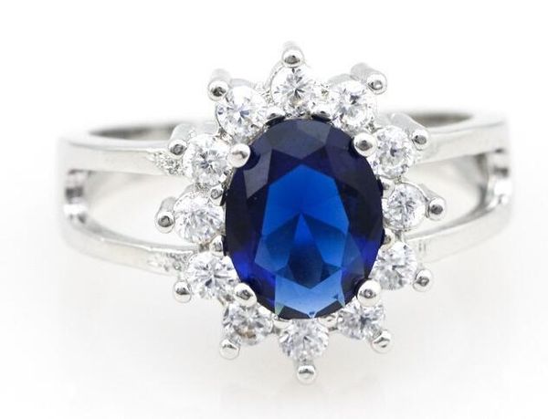 

uk queen blue sapphire jewelry anillos joyas de plata silver wedding zircon cz diamond rings for women with colored stones y050