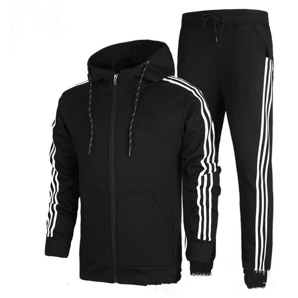 

мужчины мода спортивная толстовка и sweatsuit мужской костюм осень зима jogger костюма mens открытый костюмы set 2pcs моды толстовки, Gray