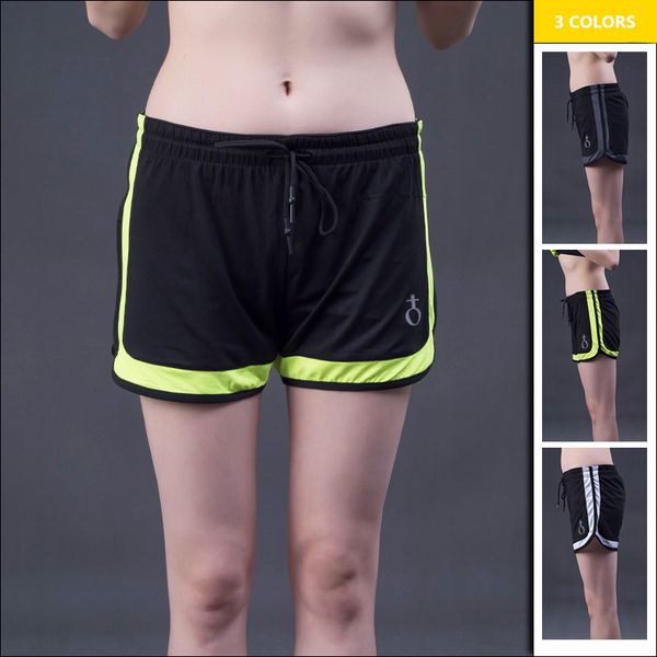 

women sports shorts black & green grey white patchwork yoga running fitness women clothes slim sportswear female outwear, Black;blue