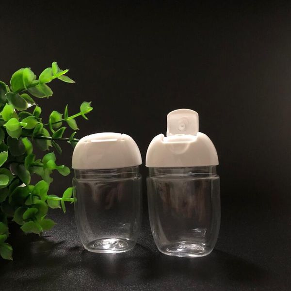 

30ml hand sanitizer bottle empty pet plastic half round flip cap bottle children's carry disinfectant hand sanitizer bottle for child l