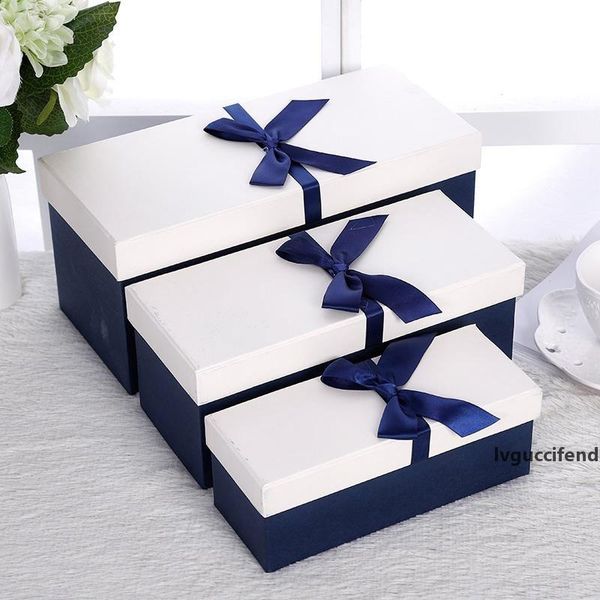 

3pcs/set blue large size gift box red and blue gift business box oversize ing