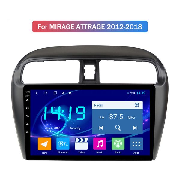 

car radio 10 inch touch screen auto audio car dvd player for mitsubishi mirage attrage 2012-2018 with mirror link autoradio bluetooth wif