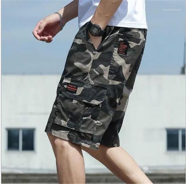 

шорты камуфляж summer mens cargo shorts длина колена сыпучей резинка талия hip hop скейтборд streetwear mens конструктора, White;black