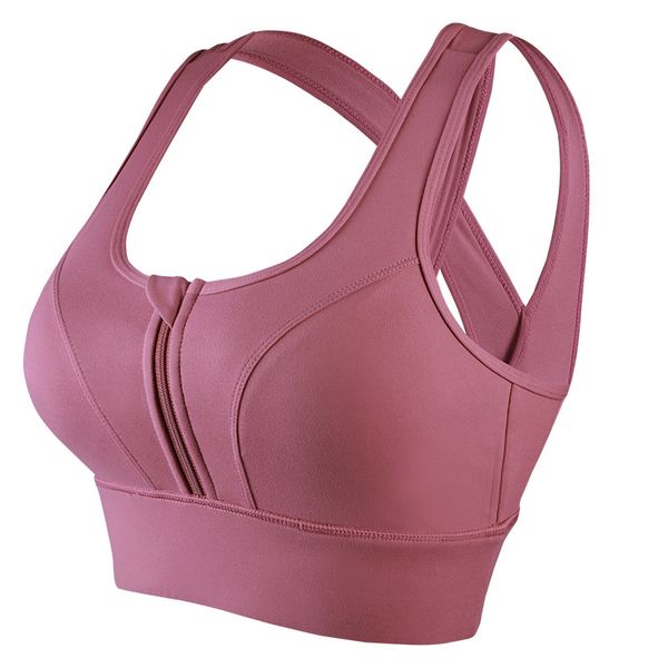 

gym clothing front zipper sports bras high impact support athletic yoga bra shockproof running fitness plus size bralette sportswear, White;black