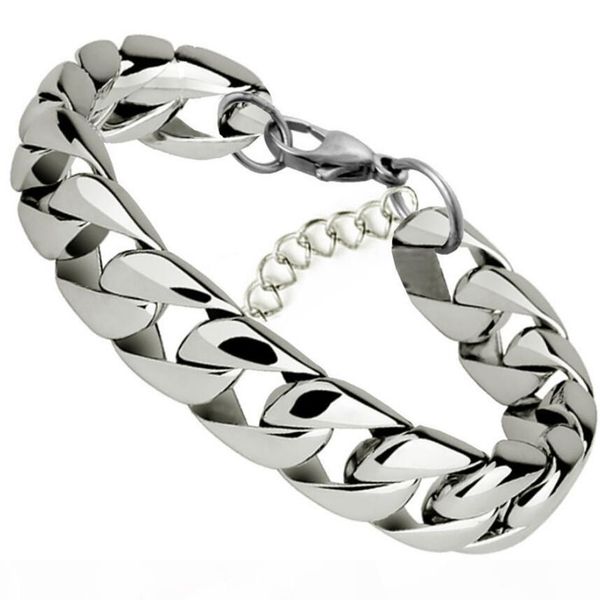 

designer jewelry stainless steel bracelets planish 3.2mm chain titanium steel bracelets for men fashion, Black