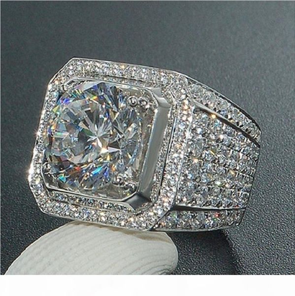 

y new fashion mens wedding rings jewelry womens gemstone engagement rings simulated diamond silver rings