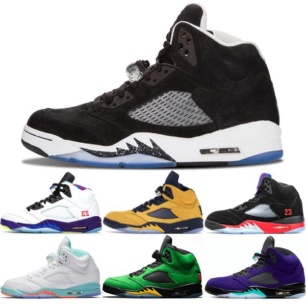 

basketball shoes men 5s 5 sneakers og black metallic olympic metallic gold oreo red suede space jam sports chaussures eur 40-47