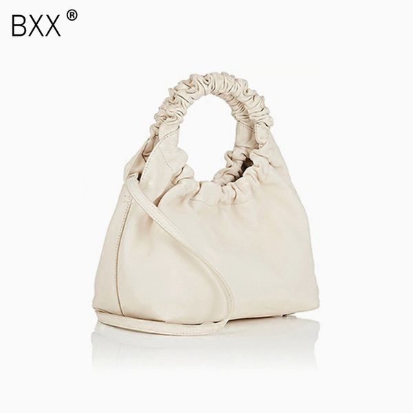 

bxx] 2020 spring summer new design pleated single shoulder crossbody bag female fashion pu leather handbag lm664