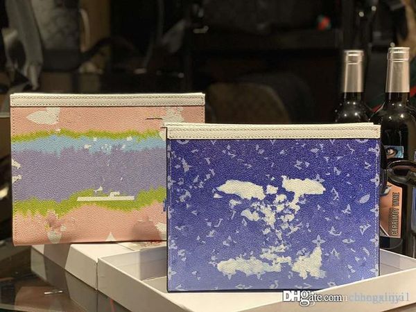 

the new 2020 presbyopic rainbow hand bag ladies zipper girls boys men clutch handbags wallets women leather wallet