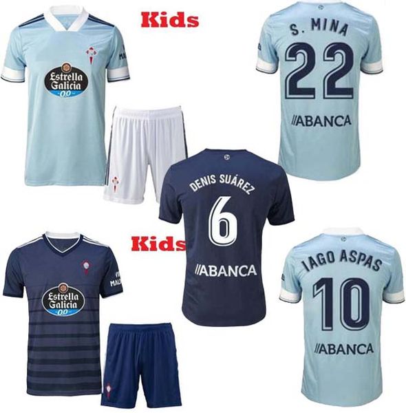 

дети kit 20 21 rc сельта футбол трикотажные 2021 2021 систо аспас j.otto s.gomez футбол рубашка camisas де futebol, Black
